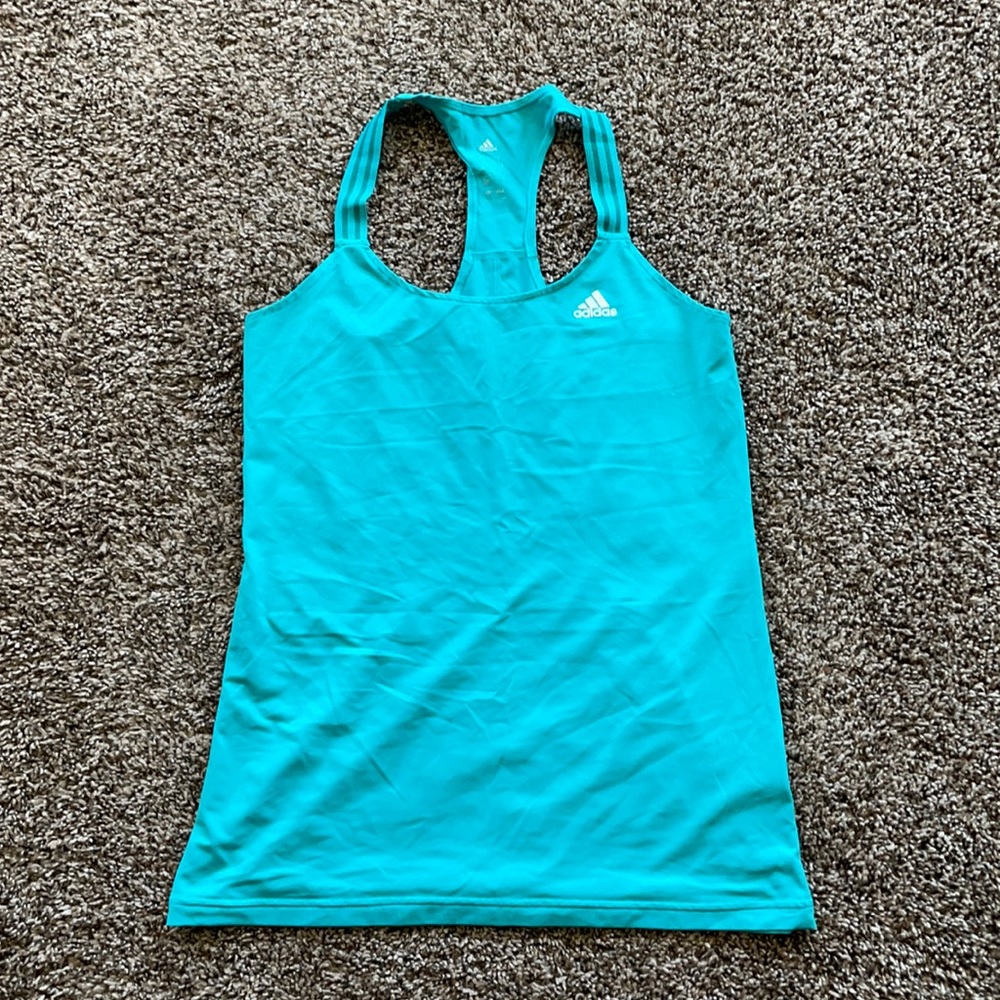 Adidas turquoise fitness tank